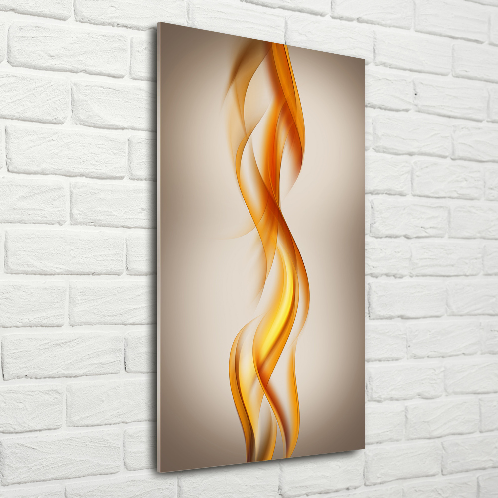 Printed glass wall art Wave abstraction