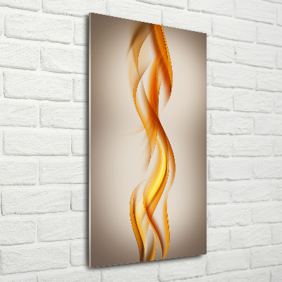 Printed glass wall art Wave abstraction