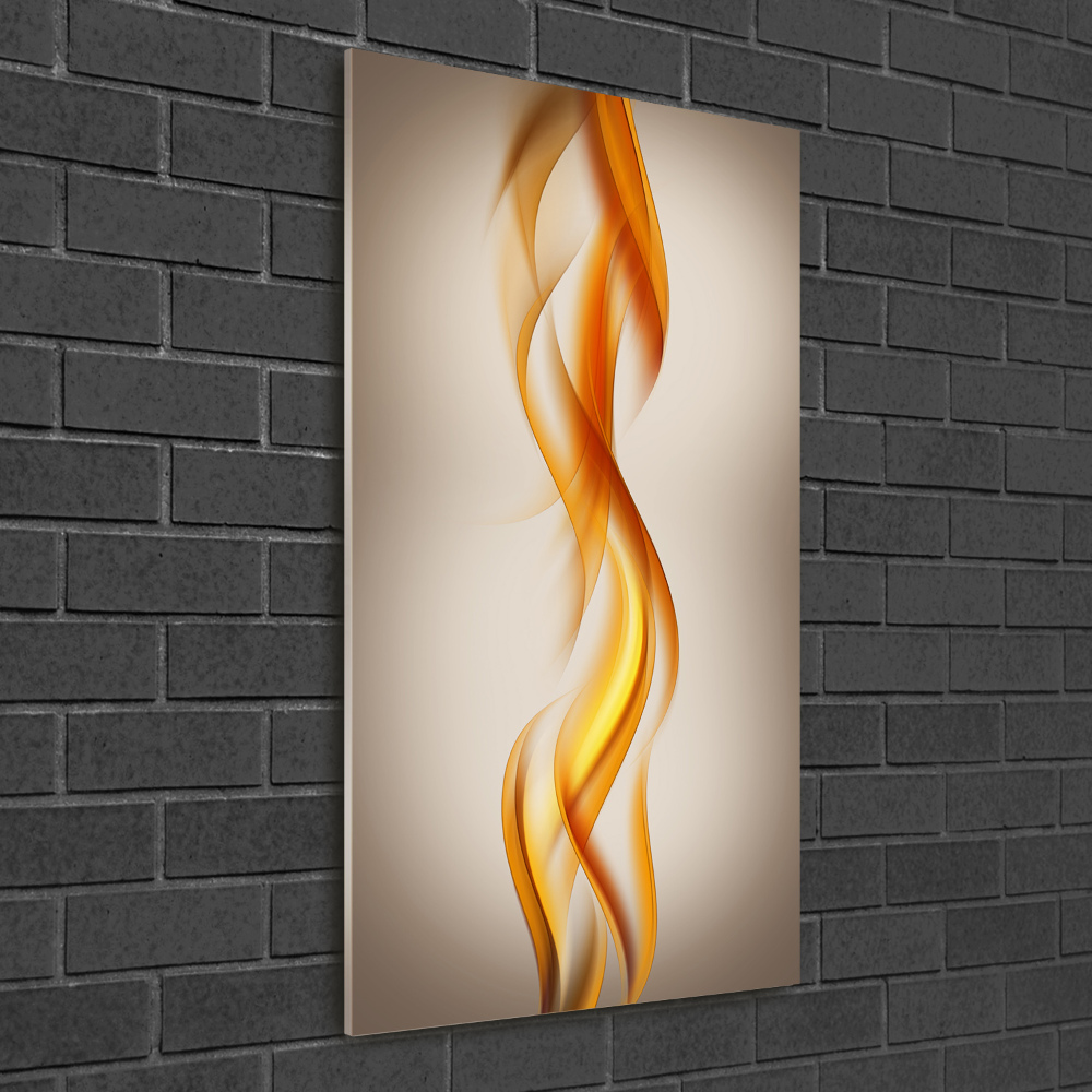 Printed glass wall art Wave abstraction