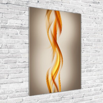 Printed glass wall art Wave abstraction