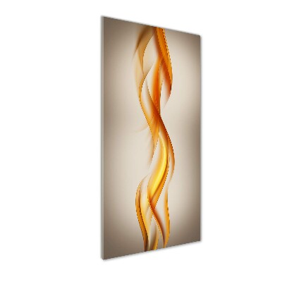 Printed glass wall art Wave abstraction