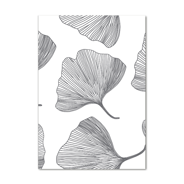 Glass wall art Ginkgo