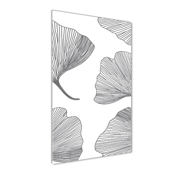 Glass wall art Ginkgo