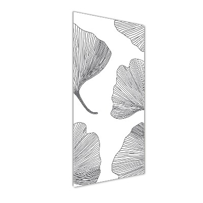 Glass wall art Ginkgo