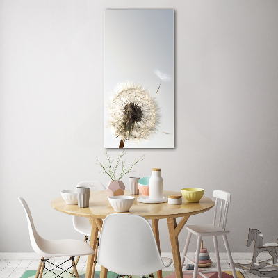 Wall art on glass Dandelion