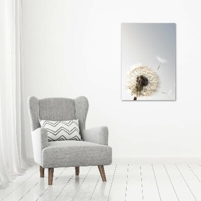 Wall art on glass Dandelion