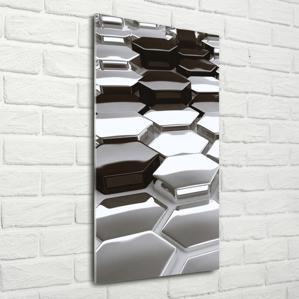 Glass picture wall art 3D abstraction