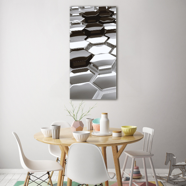 Glass picture wall art 3D abstraction