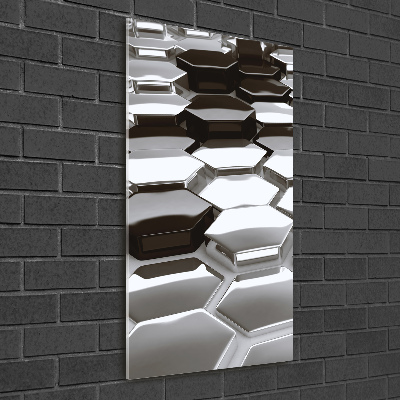 Glass picture wall art 3D abstraction