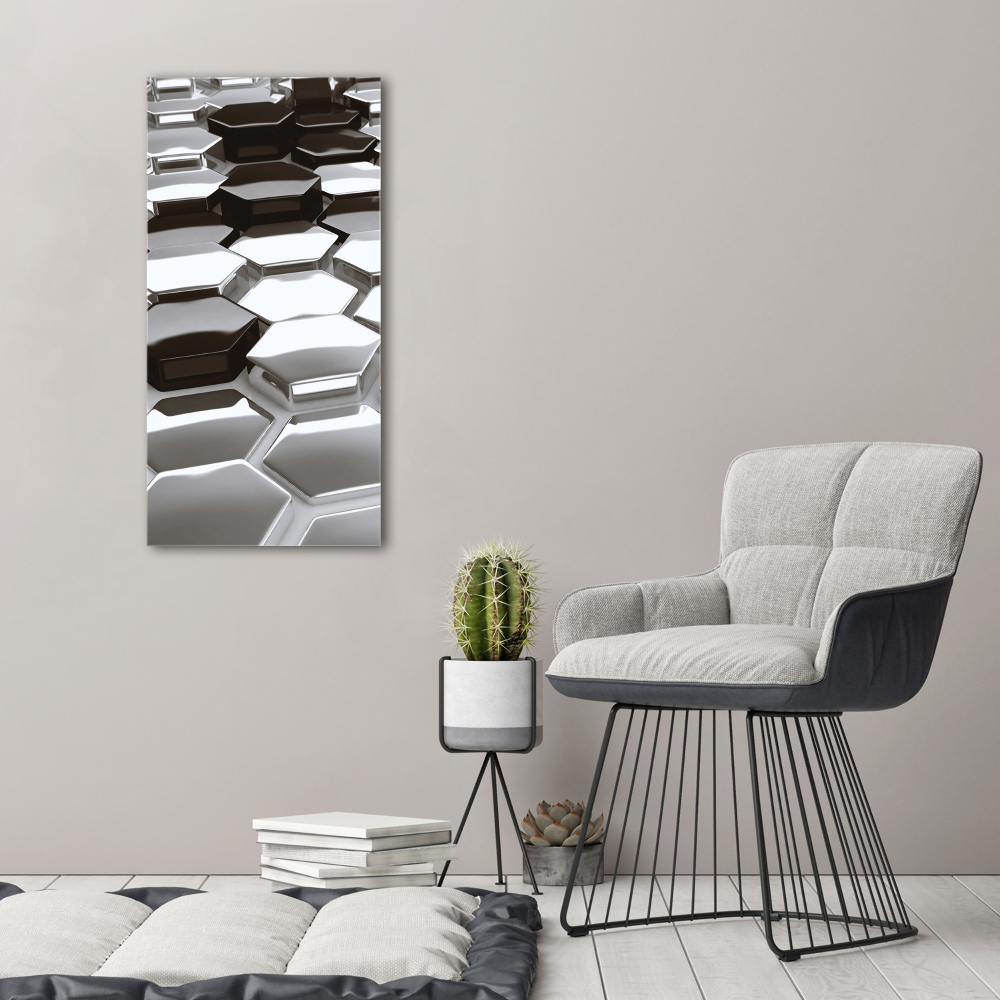 Glass picture wall art 3D abstraction