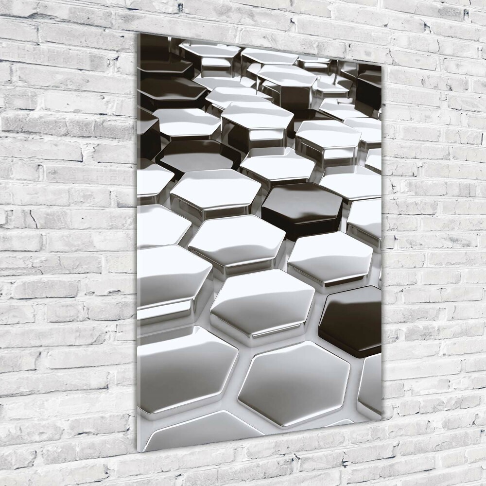 Glass picture wall art 3D abstraction