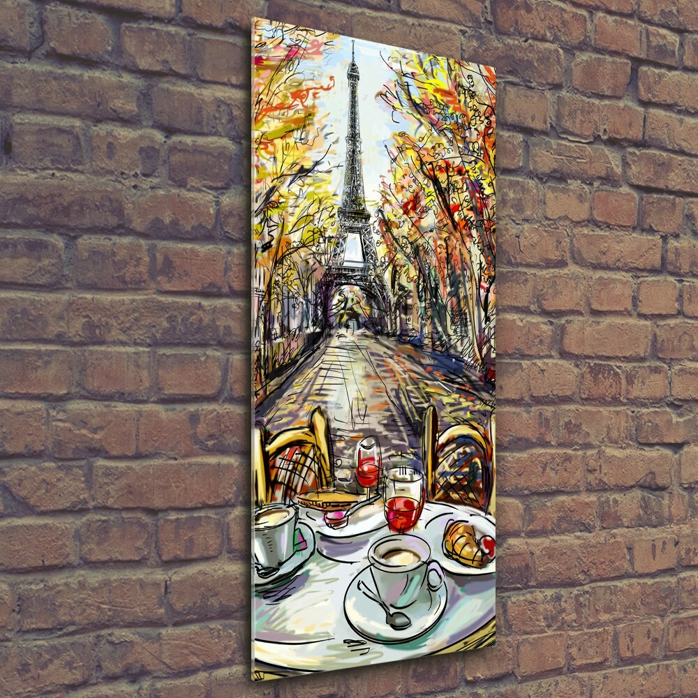 Photo printed on glass Breakfast in Paris