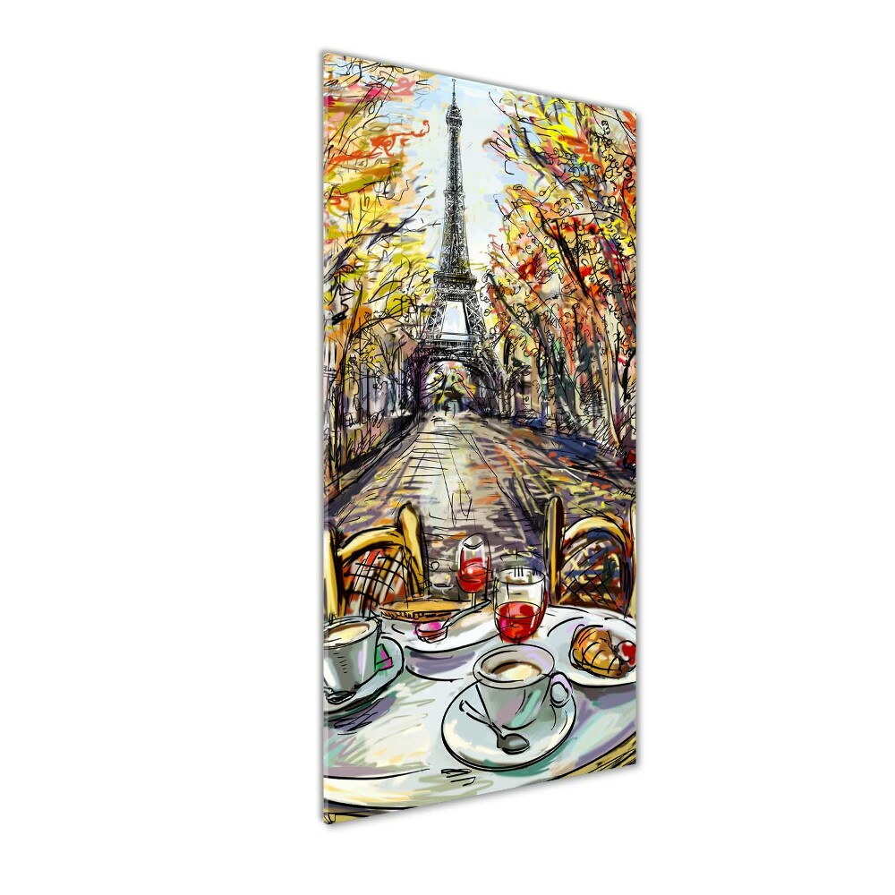 Photo printed on glass Breakfast in Paris