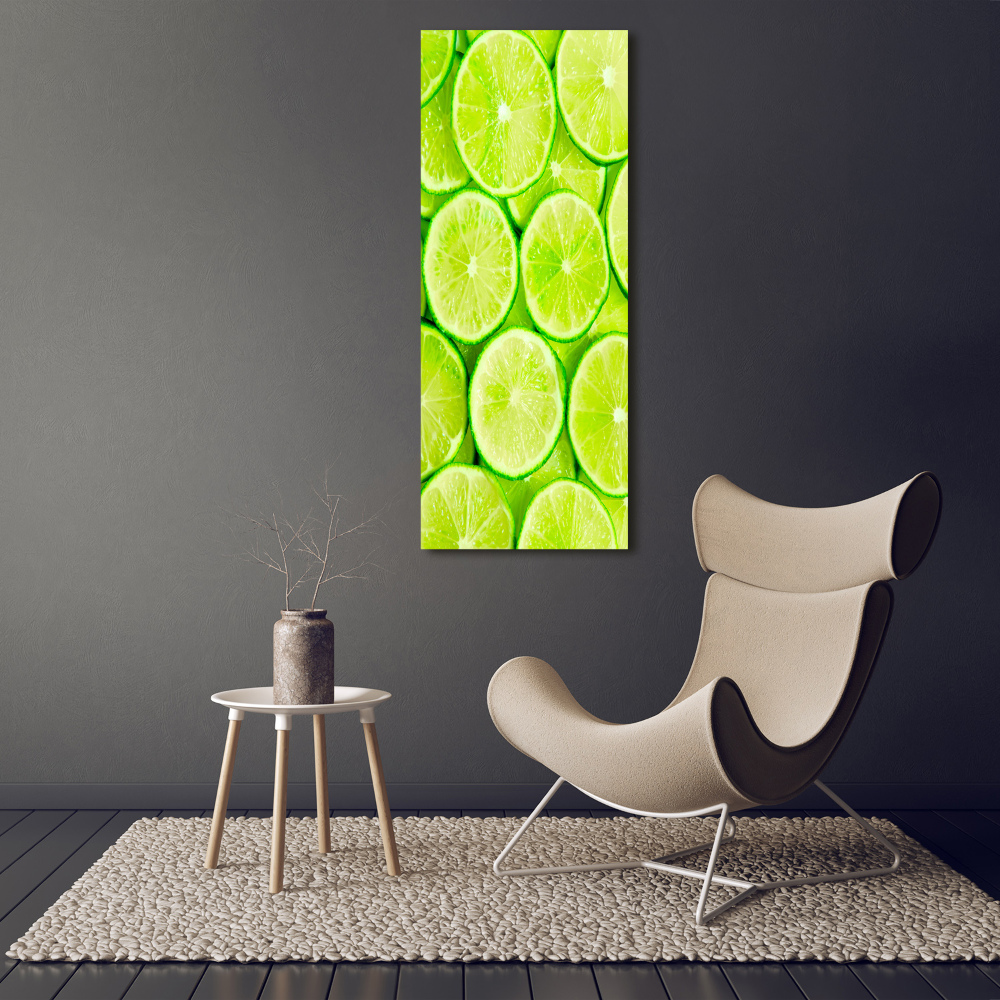 Wall art on glass Lime