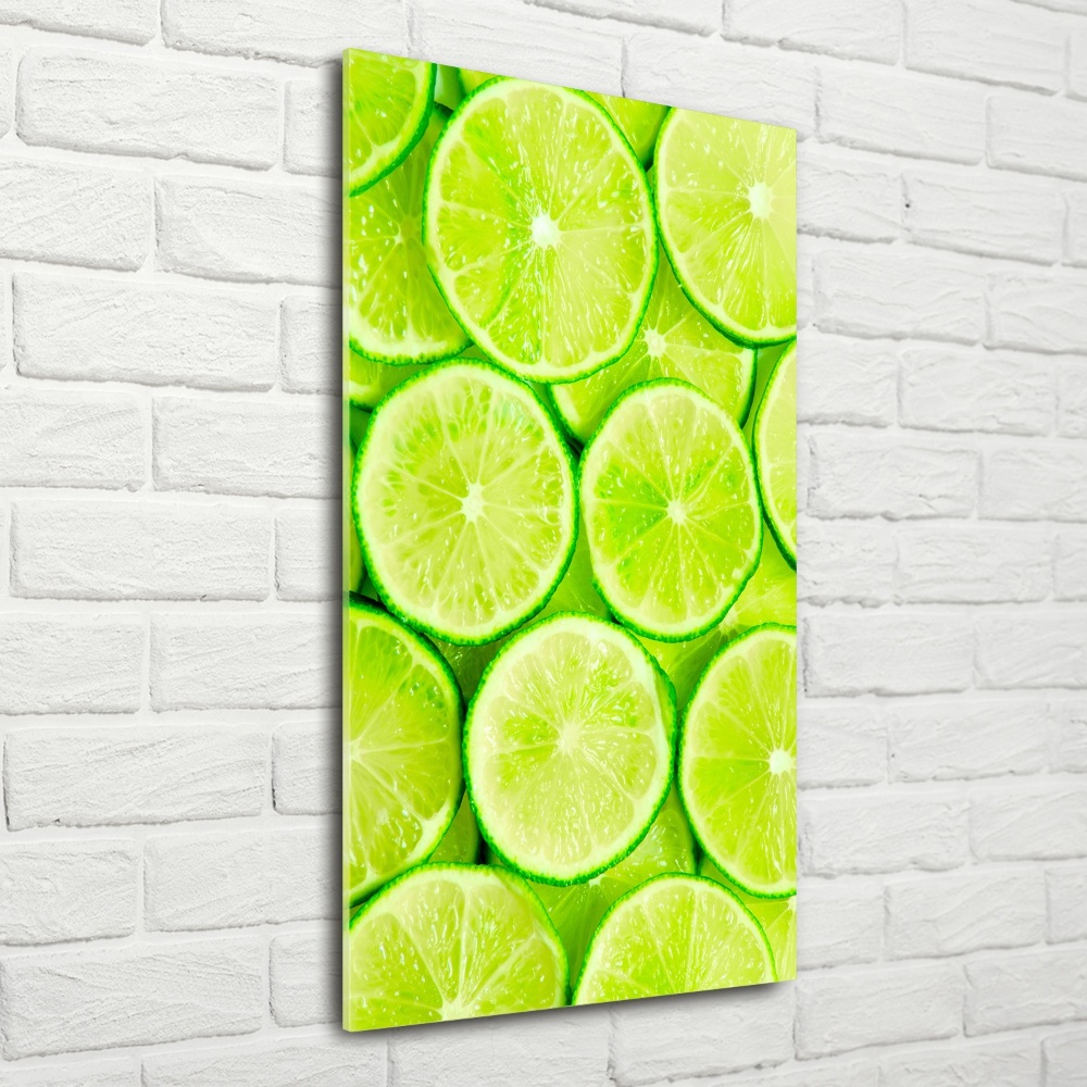 Wall art on glass Lime