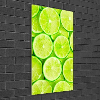 Wall art on glass Lime