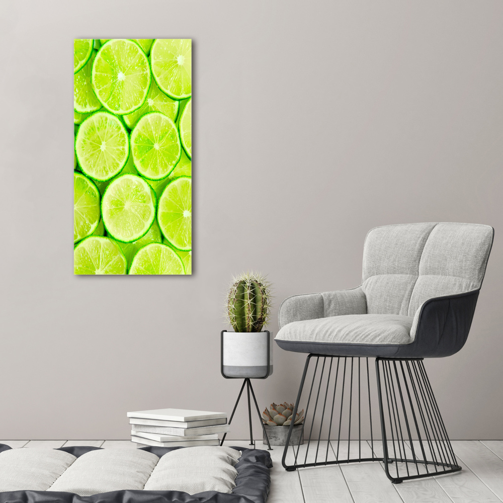 Wall art on glass Lime