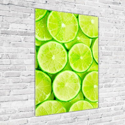 Wall art on glass Lime