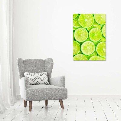 Wall art on glass Lime