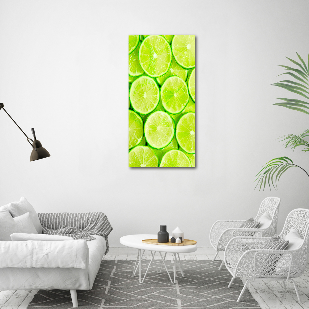 Wall art on glass Lime