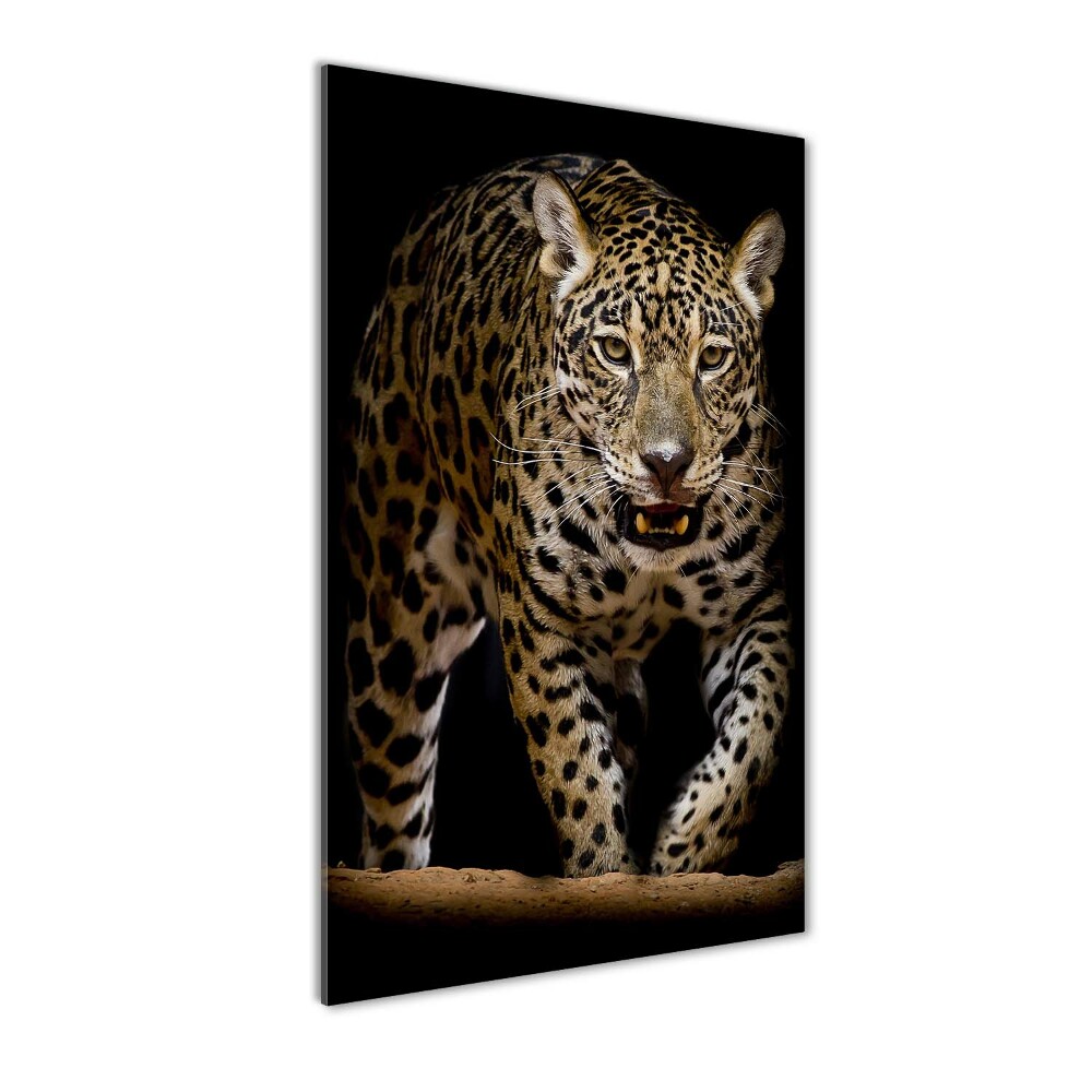 Glass picture wall art Jaguar