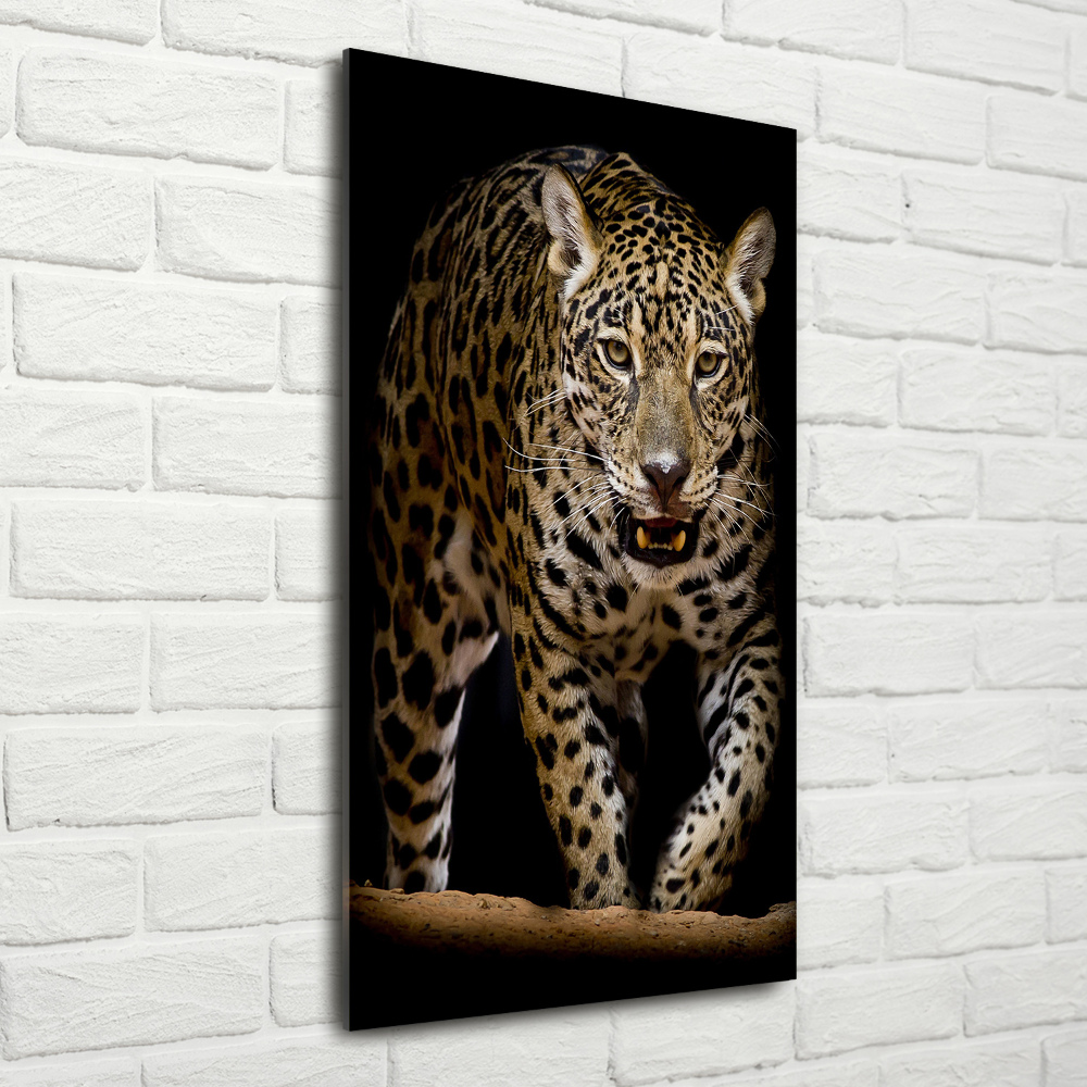 Glass picture wall art Jaguar