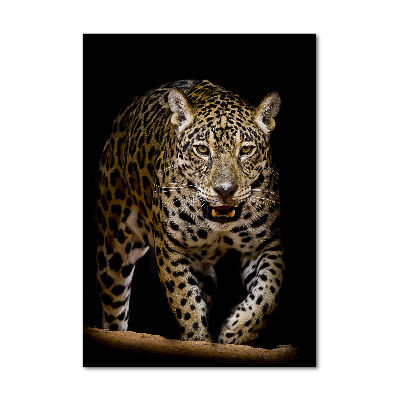 Glass picture wall art Jaguar