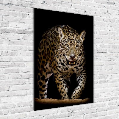 Glass picture wall art Jaguar