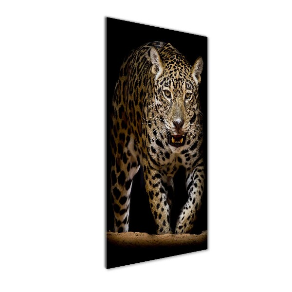 Glass picture wall art Jaguar