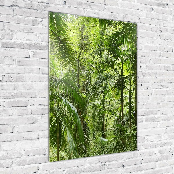 Print on a a glass the rainforest