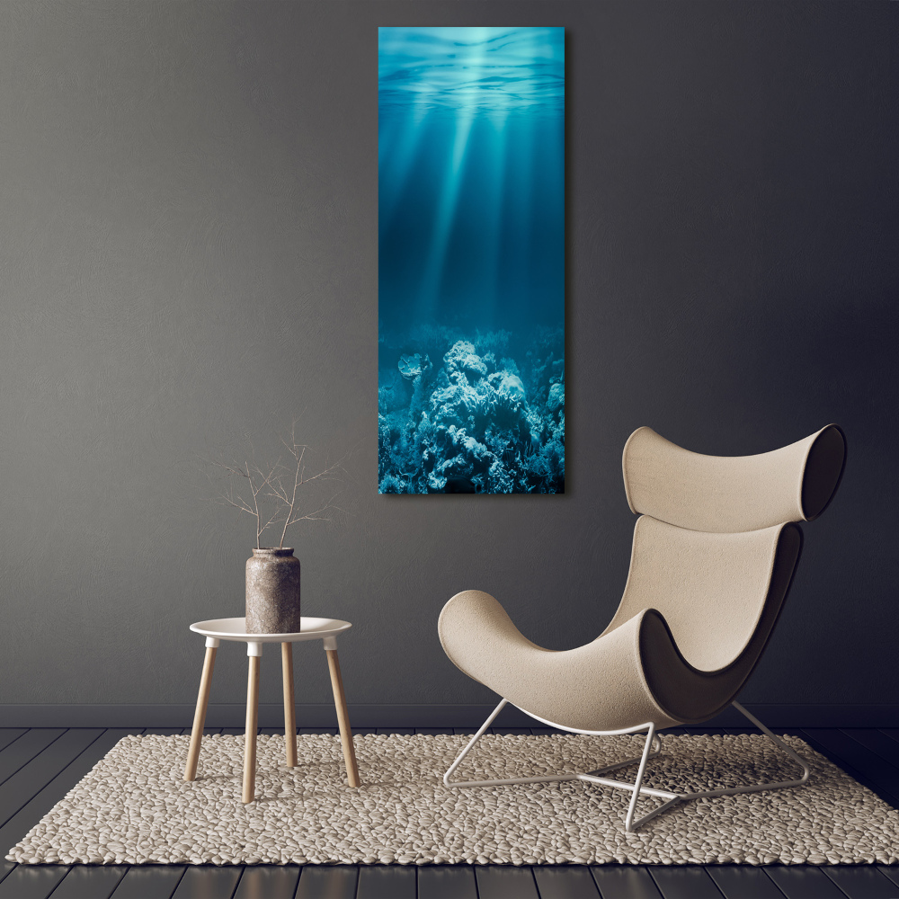 Glass wall art Underwater world