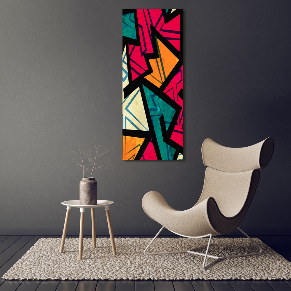 Print on a a glass Geometric background