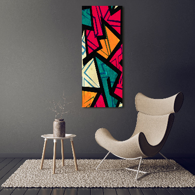 Print on a a glass Geometric background