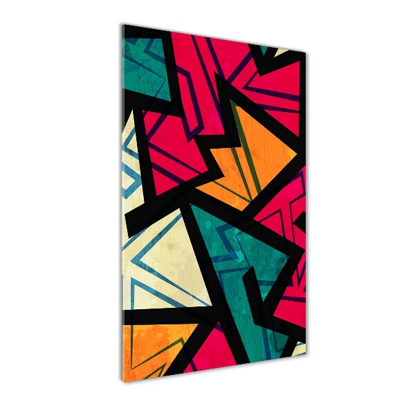 Print on a a glass Geometric background