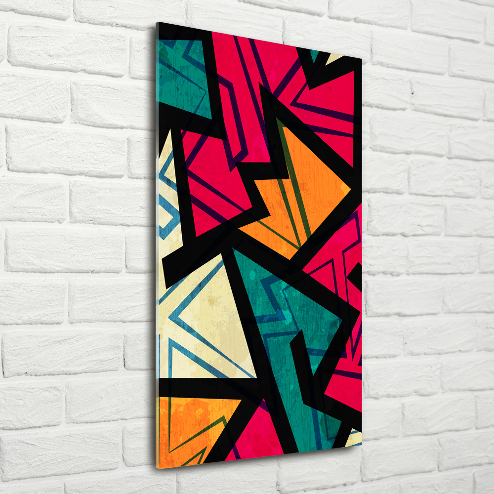 Print on a a glass Geometric background