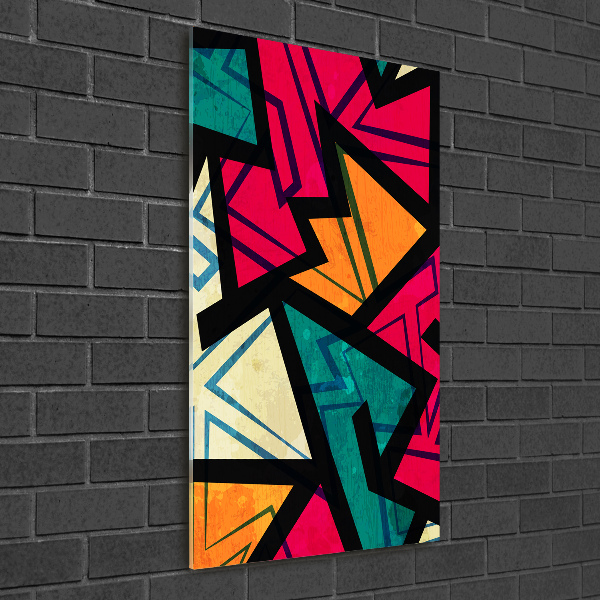 Print on a a glass Geometric background