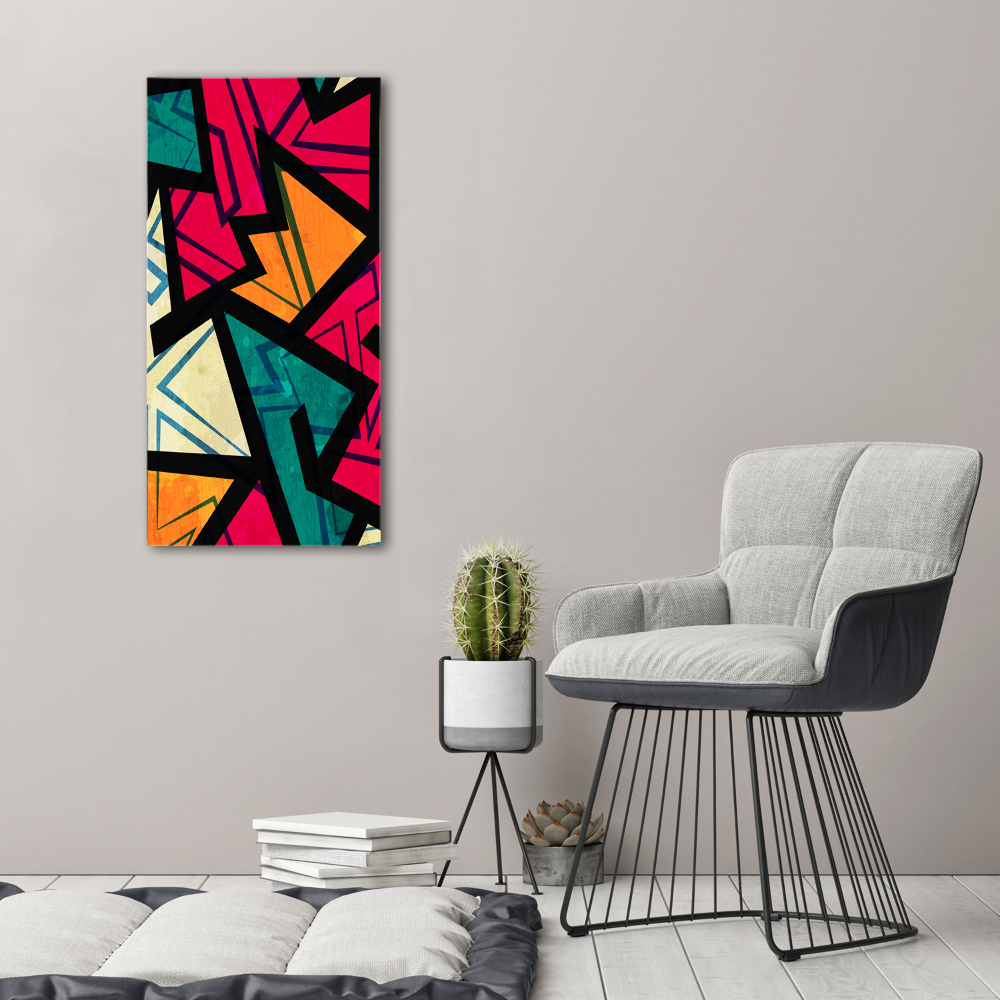 Print on a a glass Geometric background