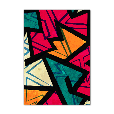 Print on a a glass Geometric background