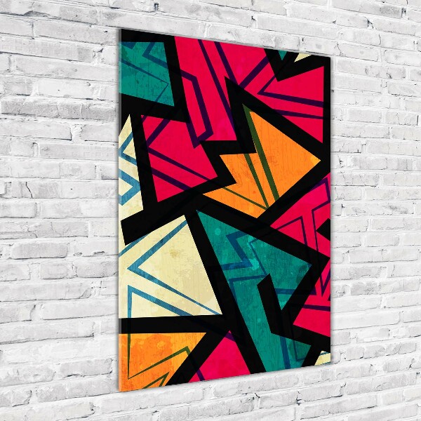 Print on a a glass Geometric background