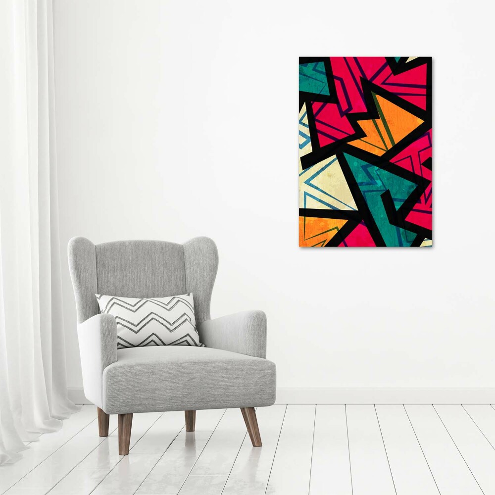 Print on a a glass Geometric background