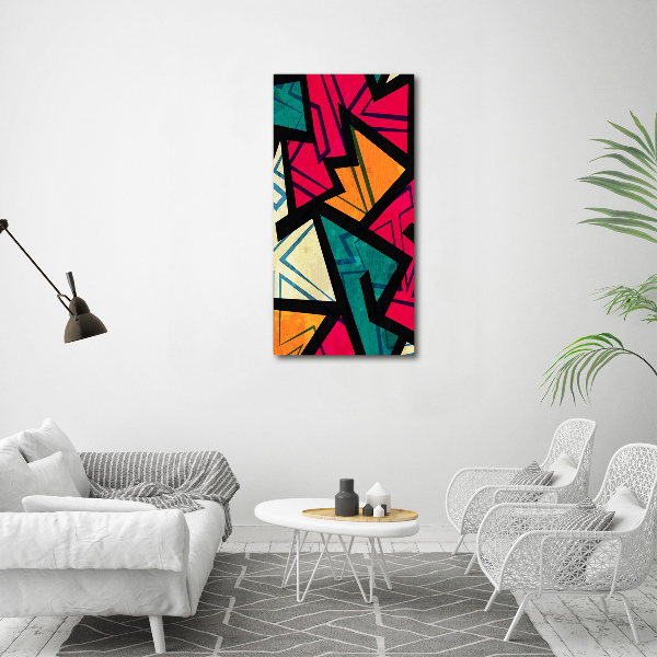 Print on a a glass Geometric background