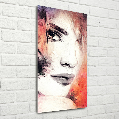 Photo printed on glass Abstraction woman