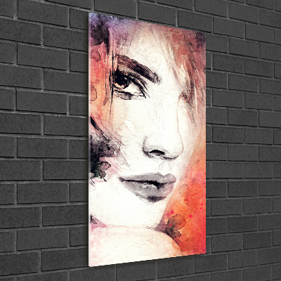 Photo printed on glass Abstraction woman