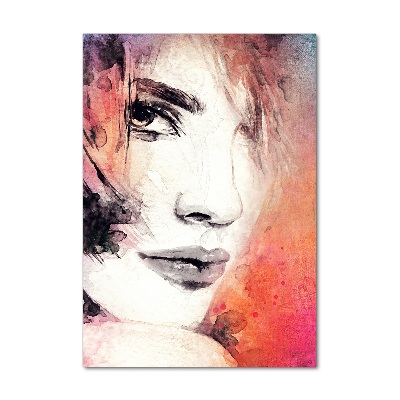 Photo printed on glass Abstraction woman