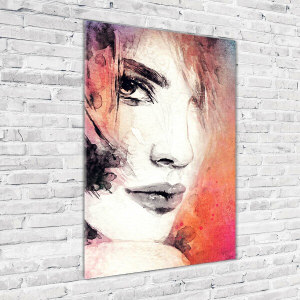 Photo printed on glass Abstraction woman