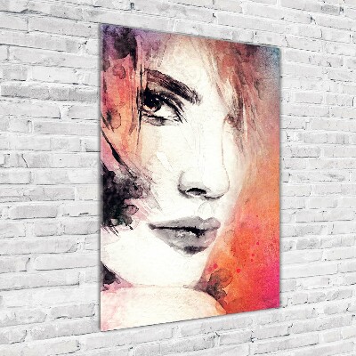 Photo printed on glass Abstraction woman