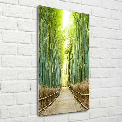 Glass wall art Bamboo forest