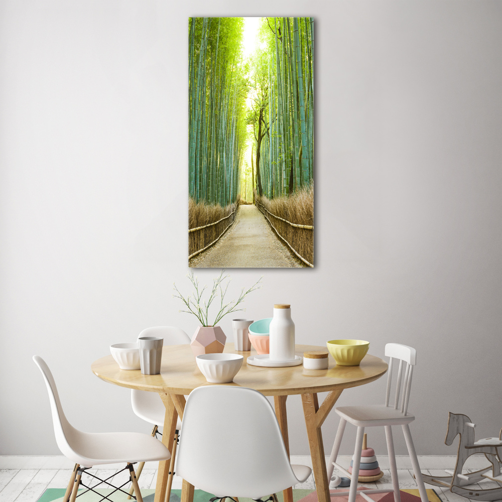 Glass wall art Bamboo forest