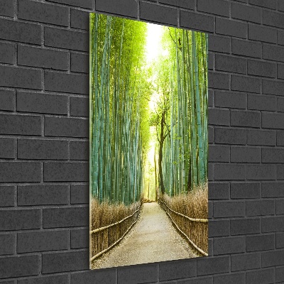 Glass wall art Bamboo forest