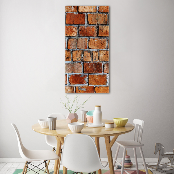 Print on a a glass Brick wall